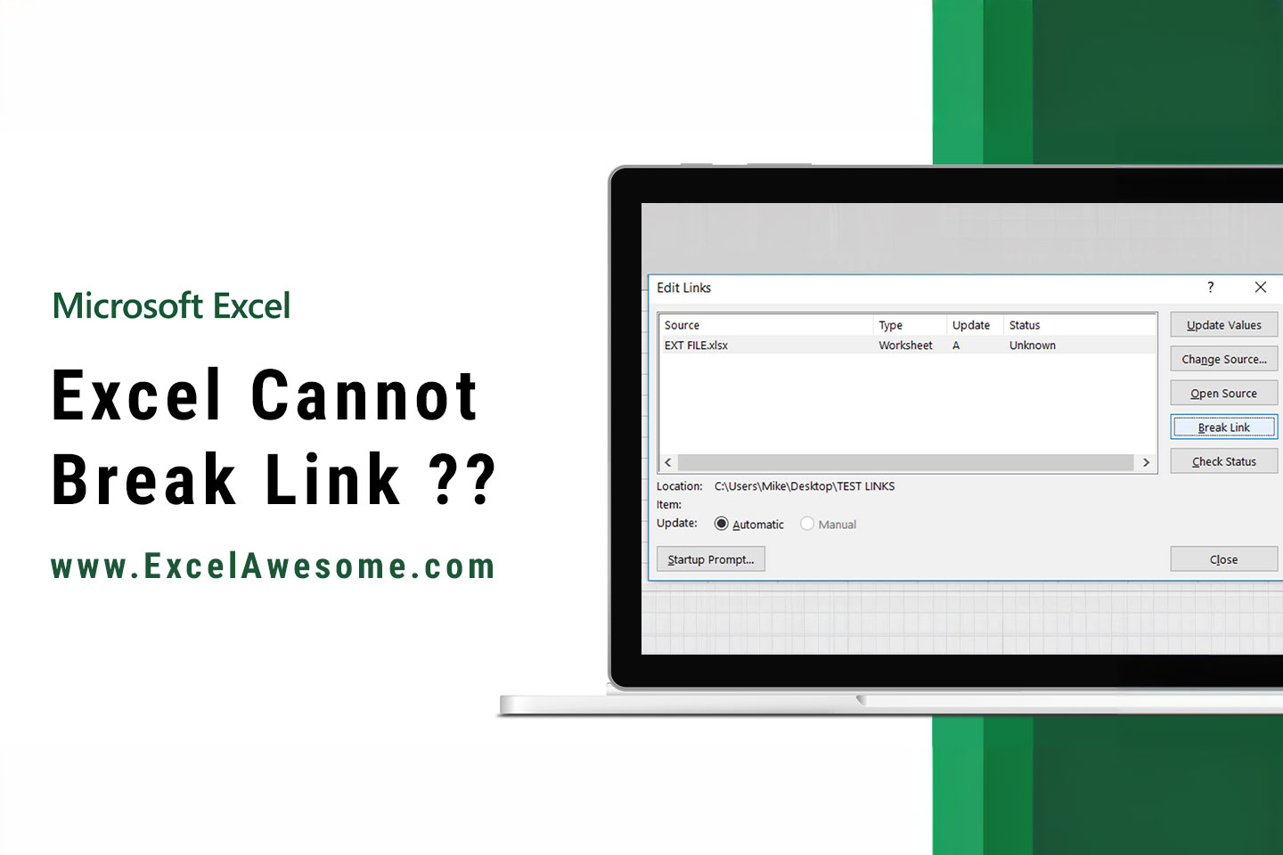 Excel Cannot Break Link The Ultimate Guide 2020 Excel Awesome